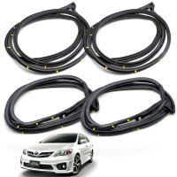 ยางขอบประตู หน้า-หลัง ซ้าย-ขวา สีดำ 4ชิ้น Toyota Corolla Altis zze141 โตโยต้า โคโรล่า แอลติส 4 ประตู ปี 2008 - 2013 สินค้าราคาถูก คุณภาพดี Set Front, Rear Door Se