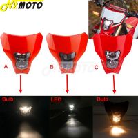 คือ☞มอเตอร์ครอสไฟหน้าแบบสวมหัวหน้า LED/หลอดไฟไฟหน้ากีฬาคู่สำหรับ Honda CRF450L CRF450XR CRF XR 50F 110F 250 450