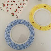 ♣ See objects such as wind face South Korea ins small pure and fresh and dessert plate glass plate of fruit salad for breakfast plates