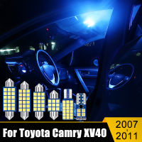 สำหรับ Toyota Camry 40 XV40 2007 2008 2009 2010 2011 8ชิ้น LED รถโดมไฟอ่านหนังสือลำต้นโคมไฟโต๊ะเครื่องแป้งกระจกหลอดไฟอุปกรณ์เสริม