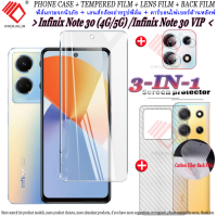 (3 in 1)For Infinix Note 30 5G/Infinix Note 30 4G/Infinix Note 30 VIP ฟิล์มกระจกนิรภัย Tempered Glass ฟิล์มกระจกกันรอยกล้องหลัง+เลนส์กล้องถ่ายรูปฟิล์ม+ฟิล์มหลัง