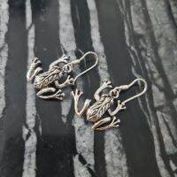 MT ต่างหูเงินแท้ ดีไซน์ กบ แบบห้อย ตะขอเกี่ยว Solid 925 Sterling Silver Earrings (se717) MT Jewelry มณีธารา