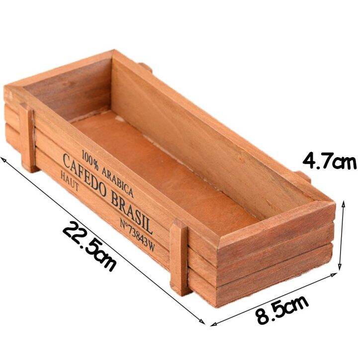 sedition78am6น่ารักรางชาวไร่1-pc-กระถางดินเผาตกแต่งกระถางดอกไม้ไม้กล่องไม้อวบน้ำแบบย้อนยุคแจกันสี่เหลี่ยม