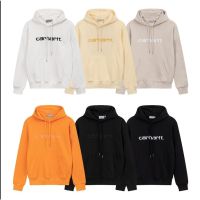 Plus size high street mens and womens Carhartt classic loose letter LOGO embroidered cotton casual long-sleeved hooded sweater