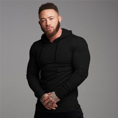 CODTheresa Finger Brand Mens Long Sleeve Hooded Sweaters Spring Autumn Pullovers T Shirt Simple Clothing Slim Casual Loose Male Sports T Shirts