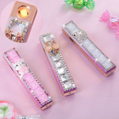Survival kits Kawaii Sanrio Hello Kitty Usb Lighter Charging Arc Silent Electronic No Fuel Required Lighter Creative Fast Delivery Survival kits