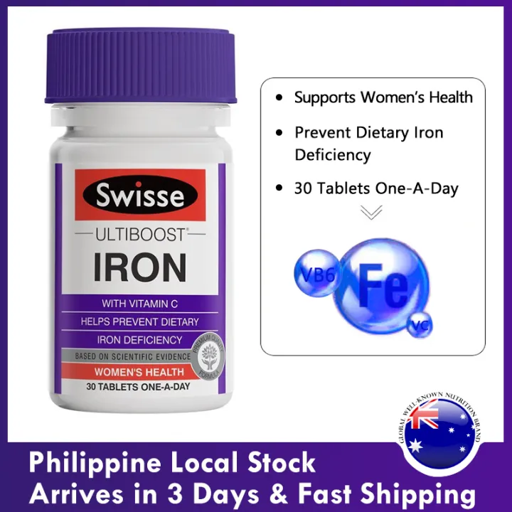 Swisse Iron Deficiency Vitamin C Women's Health 30 Tablets Oneaday