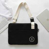 Korean style ins smiley 11-inch 13-inch one-shoulder crossbody computer bag