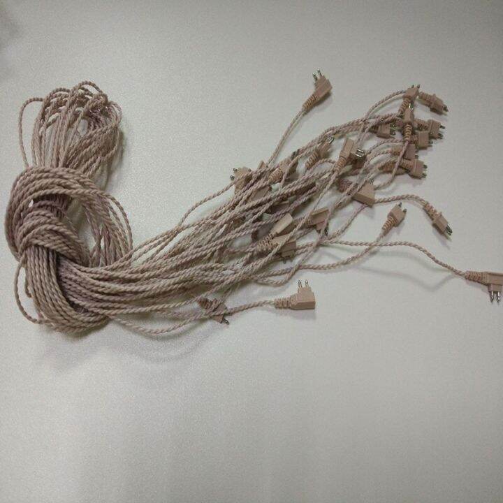 stylish-universal-2pin-สายอะแดปเตอร์ตัวรับช่วยฟังสำหรับกระเป๋าลวดสายไฟมาตรฐานสีดำ-beige