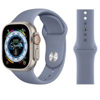 สายซิลิโคนสำหรับสายคาด Apple Watch 44Mm 40Mm 45 Mm 41Mm 49Mm 38Mm 42Mm 44 45 Mm สปอร์ตสร้อยข้อมือ IWatch Series 8 SE 7 3 5 6สายรัดพิเศษ