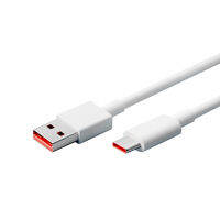 สาย USB Xiaomi ชนิด C 6A USB-A TPE ที่รวดเร็วสายเคเบิลข้อมูลสายชาร์จทนทานไปยัง USB-C สายชาร์จ USB C เครื่องชาร์จเข้ากันได้กับ Xiaomi/Samsung/Huawei(1ม.)