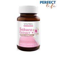 Vistra Sakura Collagen C 30S วิสทร้า ทริบิวท์ สารสกัดซากุระ &amp; มารีน คอลลาเจน พลัส ซี (30 เม็ด)[PF]