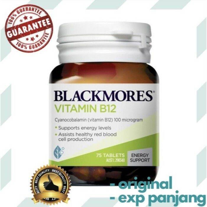 BLACKMORES VITAMIN B12 ISI 75 TABLETS ORIGINAL 100 (SUPPORTS ENERGY