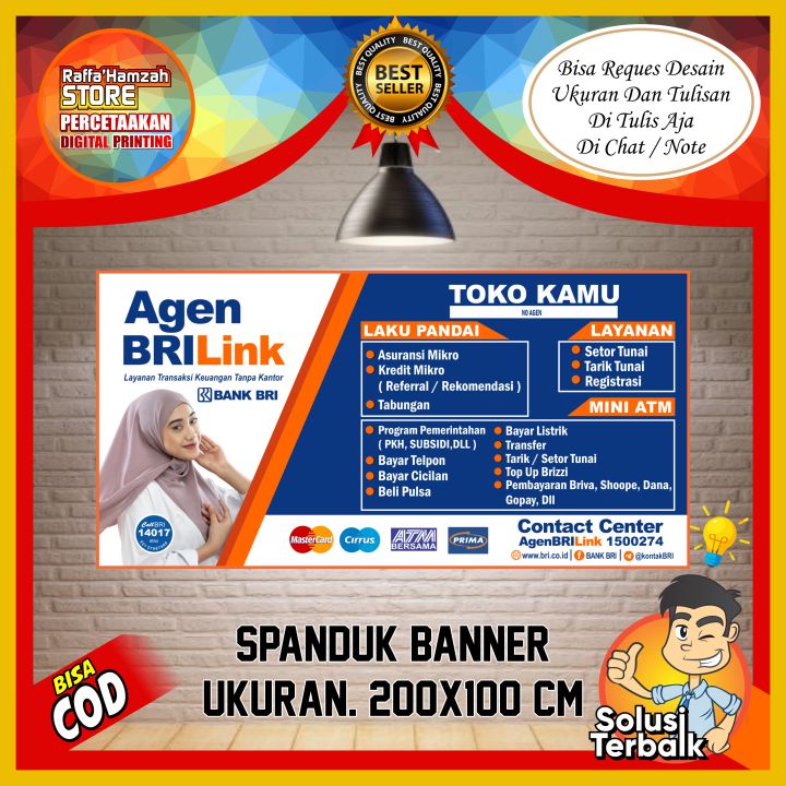 Spanduk Agen BRILink, Banner Agen BRILink Ukuran 100 X 200 Cm | Lazada ...