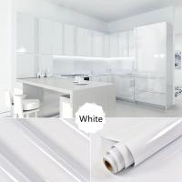 ♣ DIY Kitchen White Paint Wall Sticker Oil Proof Waterproof Self Adhesive Decorative Film Cabinet Stove High Temperature Wallpaper