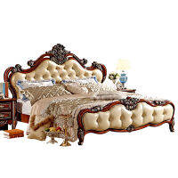 America Europe Luxury Design Bedroom Sets Furniture Classic Wooden Beds King Size Bed