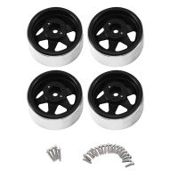 4Pcs 1.9 Inch Metal Beadlock Wheel Hub Rim for 1/10 RC Crawler Axial SCX10 II III TRX4 D90