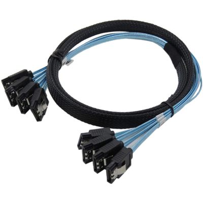 SAS Cable Sata Cable High Speed 6Gbps 4 Ports/Set High Quality for Server 0.5 Meter