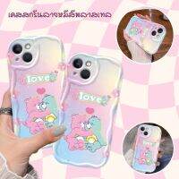 -MLC.77- เคสสกรีนลายหมีสีพลาสเทล กันกระแทก น่ารัก คลุมกล้อง สำหรับ13/12/14 Plus Pro Max 8/7 Plus X/XRทุกรุ่น #803