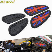 ZORBYZ รถจักรยานยนต์ R Cafe Racer ถังแก๊สยางสติกเกอร์ Protector Sheath เข่า Pad Grip Decal Union Jack โลโก้