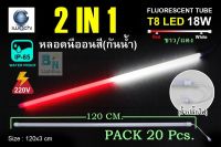 IWACHI (มีทั้งหมด 21 สี) หลอดไฟงานวัด หลอดสี ไฟประดับ ไฟกันน้ำ ไฟLED ไฟงานวัด เครื่องไฟ หลอดไฟLED (แพ็ค 20 หลอด) หลอดนีออนสีขั้วกันน้ำ LED T8 18W พร้อมปลั๊กเสียบ