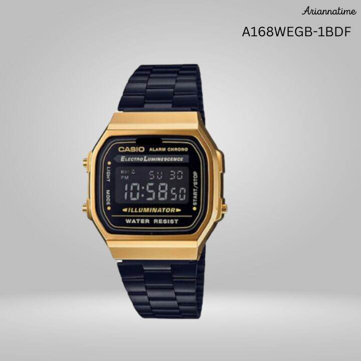 Casio A168 Gold Black A168WEGB-1B | Lazada PH