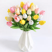 yudie 1/5/10pcs Artifical Flowers Real Touch Faux Tulip Stems PU Tulip Bouquet for Home Office Easter Spring Wreath Wedding Centerpiece Floral Arrangement Cemetery Table Decor