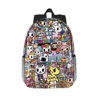 Tokidoki Unicorno กระเป๋าเป้นักเรียน สะพายหลัง เดินทาง หรือทํางาน พร้อมไฟ 15 นิ้ว