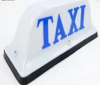 ป้ายไฟหลังคา แท็กซี่ ไฟสัญญาณ TAXI ป้าย สีขาว โลโก้ สีฟ้า จัดส่งไว  * **ส่งเร้วทันใจ**