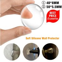 6pcs Self-adhesive Transparent Soft Silicone Wall Protector Round Doors Stop Muffler Non-slip Door Handle Bumper Protective Plug Door Hardware Locks