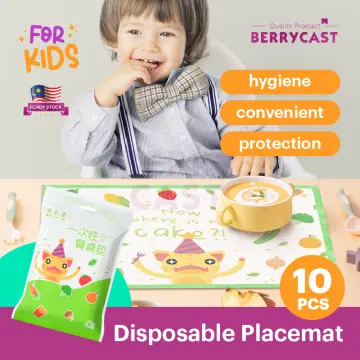 K-MOM Disposable Table Mat (20pcs/ pack) / K-Mom Waterproof Disposable Baby  Bibs (2 Designs) 20pcs/pack