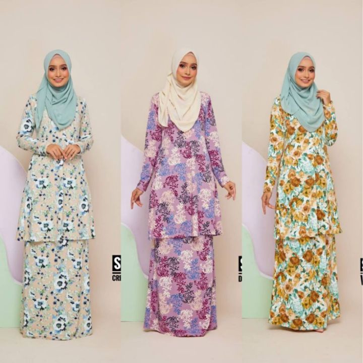 Baju Kurung Seroja Ironless Plus Size | Lazada