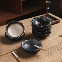 (Gold Seller) Japanese-Style Ceramic Ashtray Creative Simple Household Retro Personality Ashtray Easy To Clean And Style Hotel Supplies