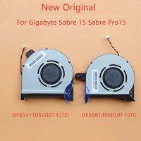 พัดลมระบายความร้อน GPU CPU แล็ปท็อปของแท้ใหม่สำหรับ Gigabyte Sabre 15 Pro15พัดลม DFS541105V00T FJ7D DFS561405PL0T FJ7C DC 5V 0.5A