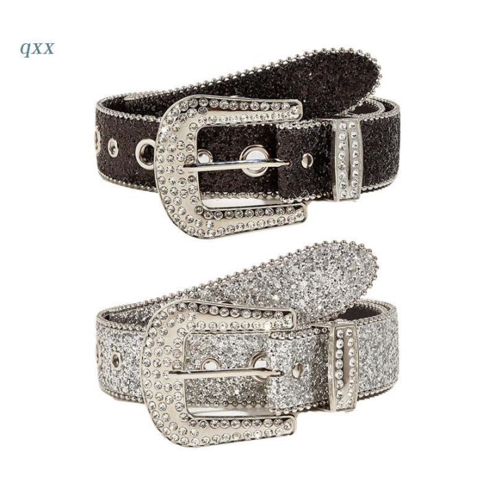 UnFader Womens Men Rhinestone Western Belts Bling Cowgirl Designer