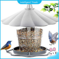 ถ้วยใส่อาหารนก bird feeder เครื่องให้อาหารนกอัตโนมัติแขวนกลางแจ้งความจุขนาดใหญ่ถาดบรรจุอาหารสำหรับตกแต่งลานสวน