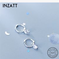 【HOT】 INZATT 925 Sterling Bohemia Round Hoop Earrings FINE Jewelry Accessories