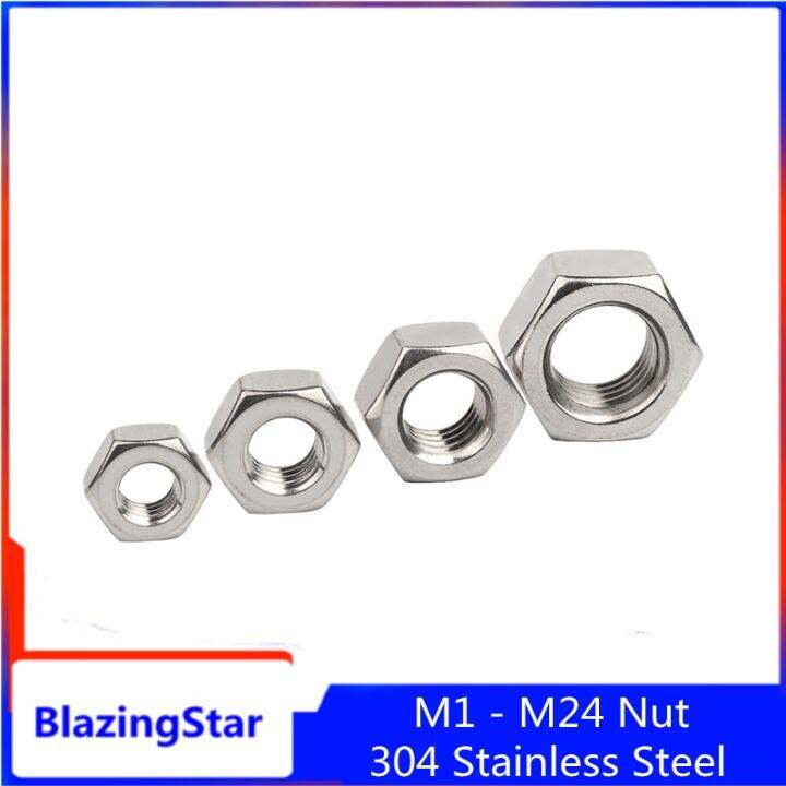 304-stainless-steel-din934-hexagon-hex-nut-for-m1-m1-2-m1-4-m1-6-m2-m2-5-m3-m3-5-m4-m5-m6-m8-m10-m12-m16-m18-m20-m24-screw-bolt