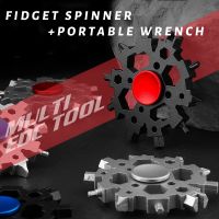 23 in 1 Outdoor Multi tools Portable Fidget Spinner Snowflake Wrench Hiking Survival Mini EDC Spanner Camping Equipment