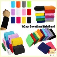 WRAPPE 1/2pcs คุณภาพสูง Unisex นุ่มสบาย ยามห่อยาม วงเทนนิสมือ กีฬา Sweatband สายรัดข้อมือผ้าฝ้าย สายรัดข้อมือยิมเหงื่อ