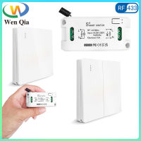 WenQia 10A รีโมทควบคุมไฟและสวิตช์ผนังแบบไร้สาย110V 220V 230V รีเลย์รับสัญญาณขัดจังหวะสำหรับหลอดไฟแอลอีดี