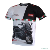 New！2023！T-shirt dengan lengan pendek biasa baru dengan logo balapan Aprilia Rsv4, cocok untuk pria High quality products （Freeprinting of names）