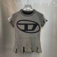 【High Quality】2023 New Product No Collision Shirt Short Sleeve Unique Knitted Shirt Short Sleeve T-shirt Womens Wear