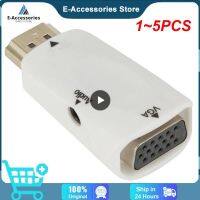 Adapter HDMI pria ke VGA konverter kabel Audio 1080P 1 5 buah untuk PC Laptop TV Box layar komputer