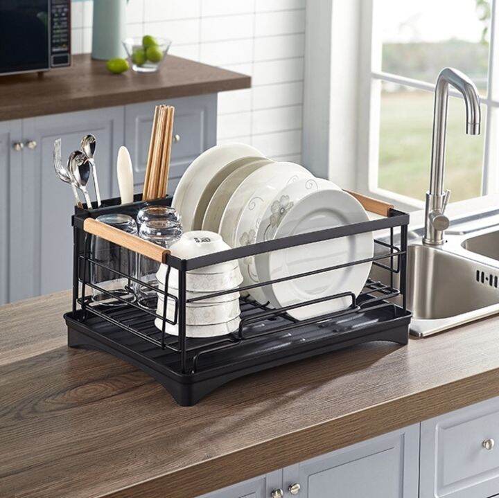 ส่งจากไทย-ชั้นวางจาน-dish-rack-ที่คว่ำจานชาม-มีรูระบายน้ำ-อเนกประสงค์-วัสดุคุณภาพดี-ประกอบได้ง่ายๆที่บ้าน-สินค้าพร้อมส่ง