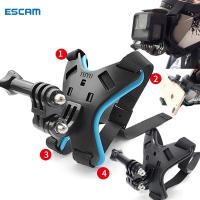 【ถึงใน 3 วัน】ESCAM ขากล้องติดหมวก ติดgopro กล้องติดหมวกกันน็อกมอเตอร์ไซค์สายรัดคางสำหรับ GoPro Hero 9 8 7 6 Xiaomi Yi SJCAM AKASO กล้องแอคชั่นแคม