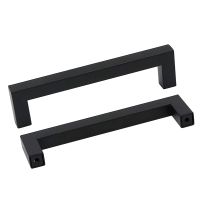 30 Pack Black Square Bar Cabinet Pull Drawer Handle Stainless Steel Handle for Kitchen and Bathroom Cabinets Cupboard