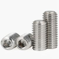 ☁☜❀ 50pcs/Lot din913 Metric Thread M2 M2.5 M3 m4 m5 m6 Stainless Steel Flat Point Grub screw Hex Socket Set Screws