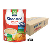 Thùng 30 Gói Cháo Tươi Baby Sài Gòn Food Gà Cà Rốt 240G