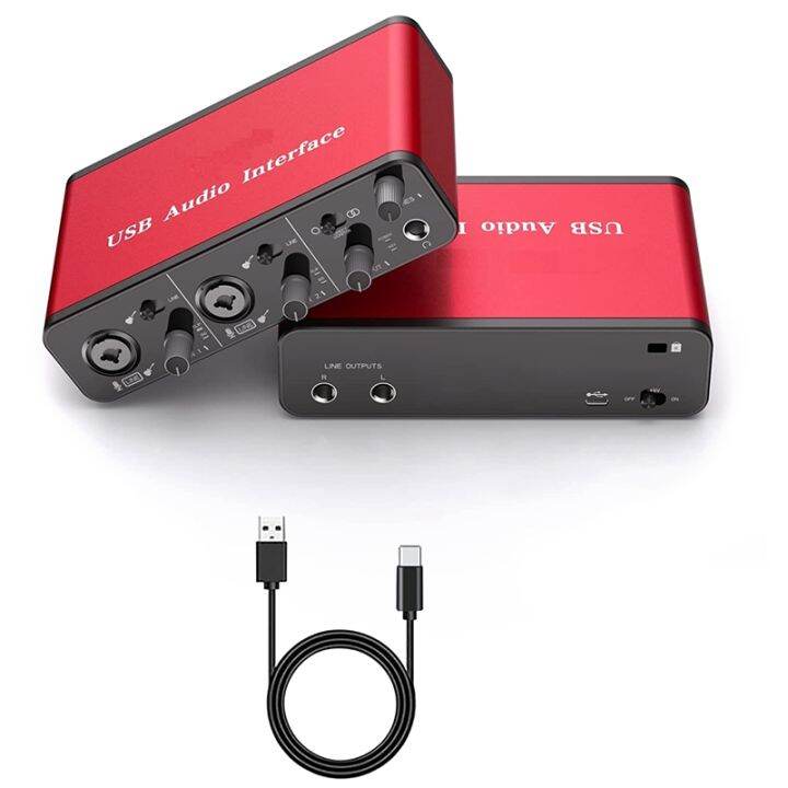 USB Audio Interface 24Bit/96KHz for Recording Podcasting and Streaming